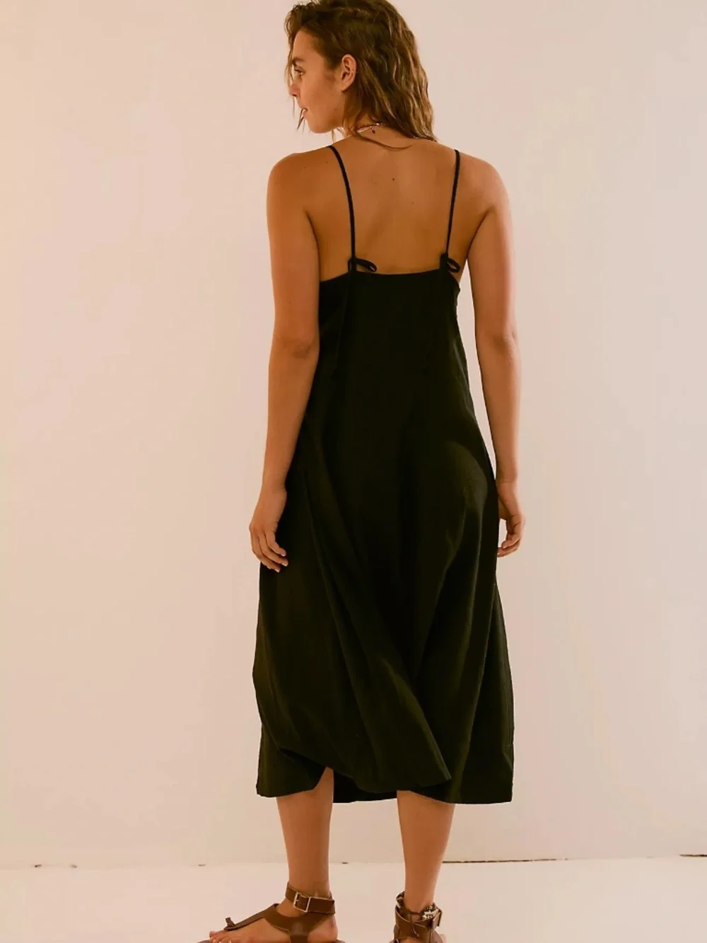 Last Chance! Free People Emmers Linen Midi Dress - Picture 4 of 6